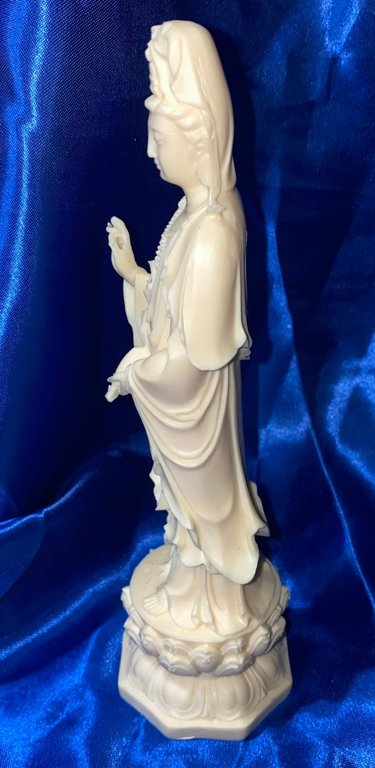 Kwan Yin Statue, Tagua Fruit (AKA Palm FruitIvory)