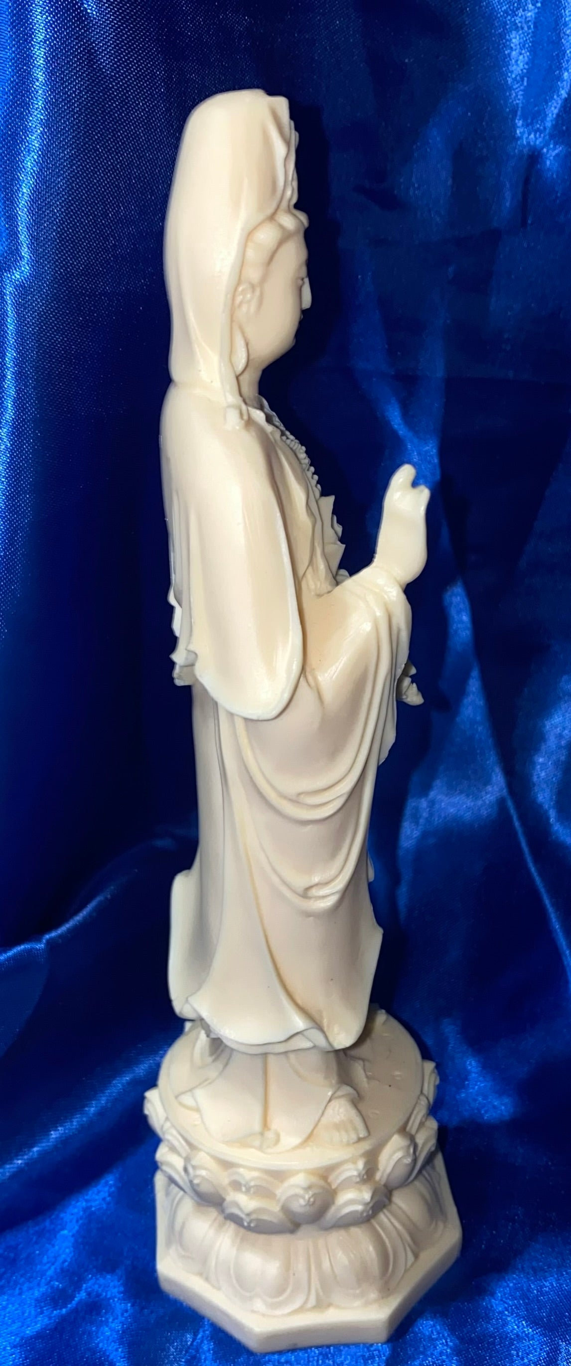 Kwan Yin Statue, Tagua Fruit (AKA Palm FruitIvory)