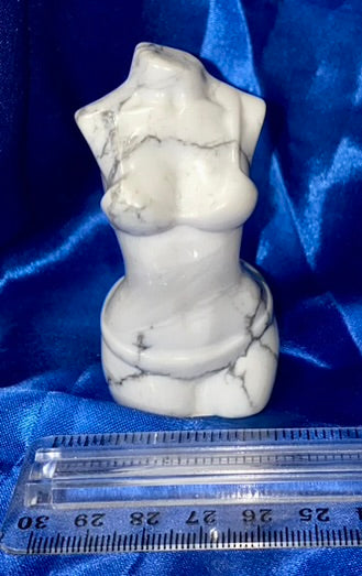 Howlite Woman Torso Figurine