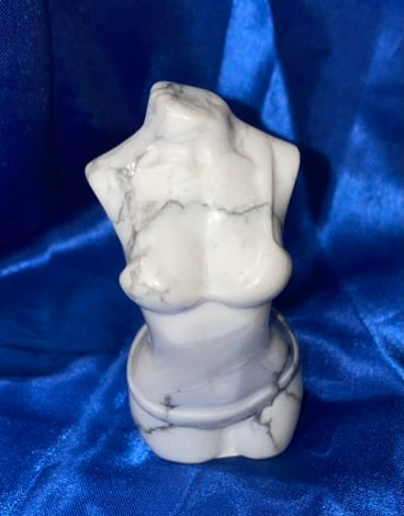 Howlite Woman Torso Figurine