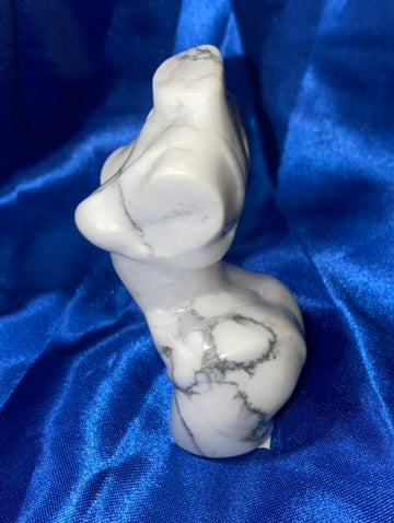 Howlite Woman Torso Figurine