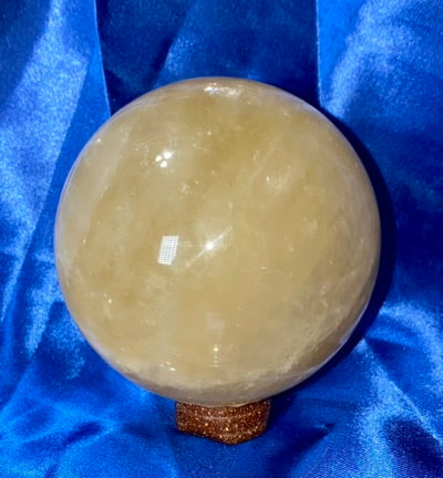 Honey Calcite Sphere m1