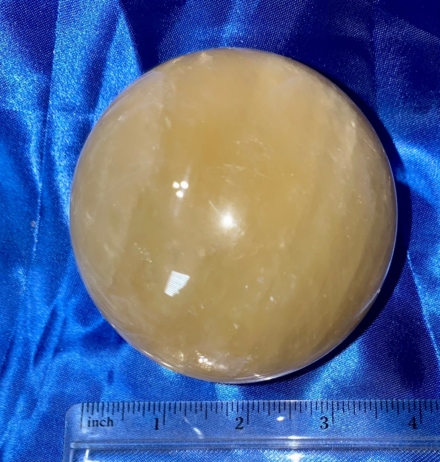 Honey Calcite Sphere m1