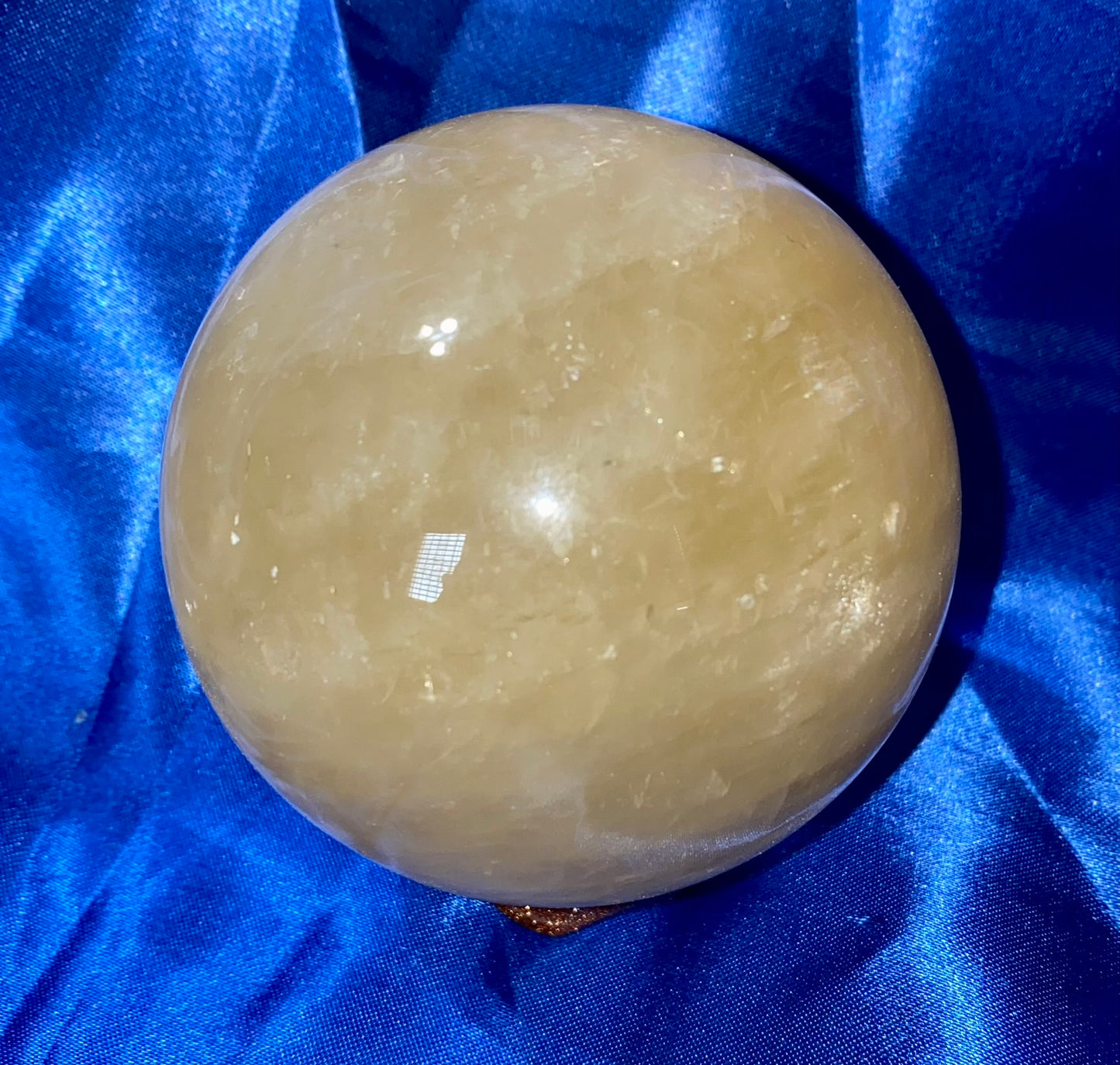 Honey Calcite Sphere m1