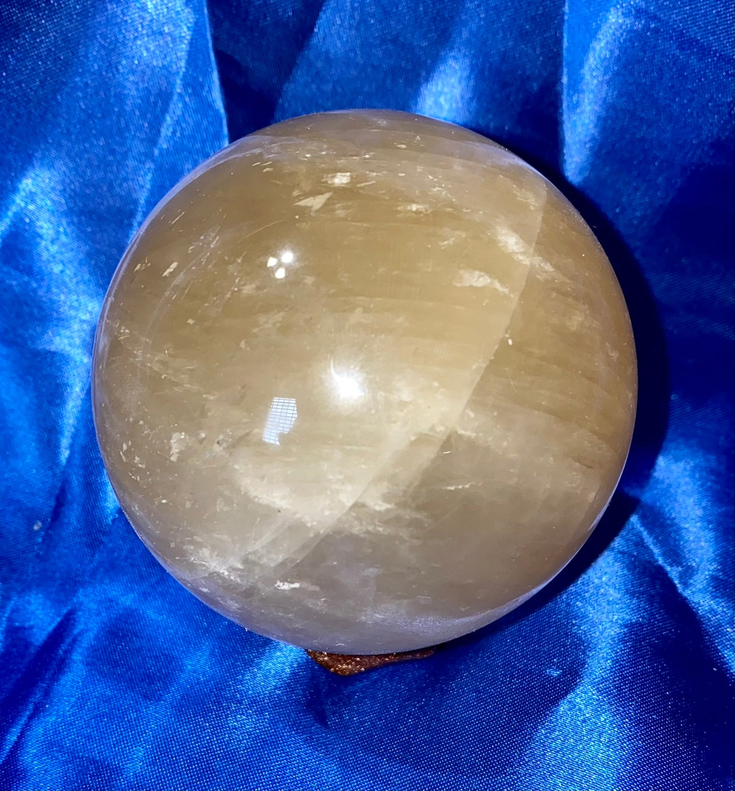 Honey Calcite Sphere m1