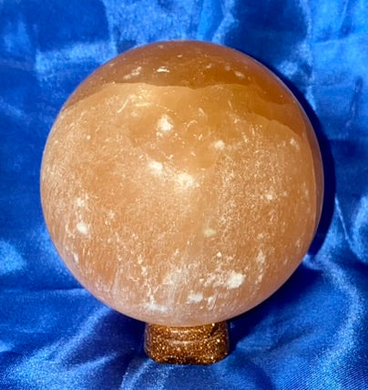 Himalayan Salt Sphere m1 Polished Halite Stone Sculpture