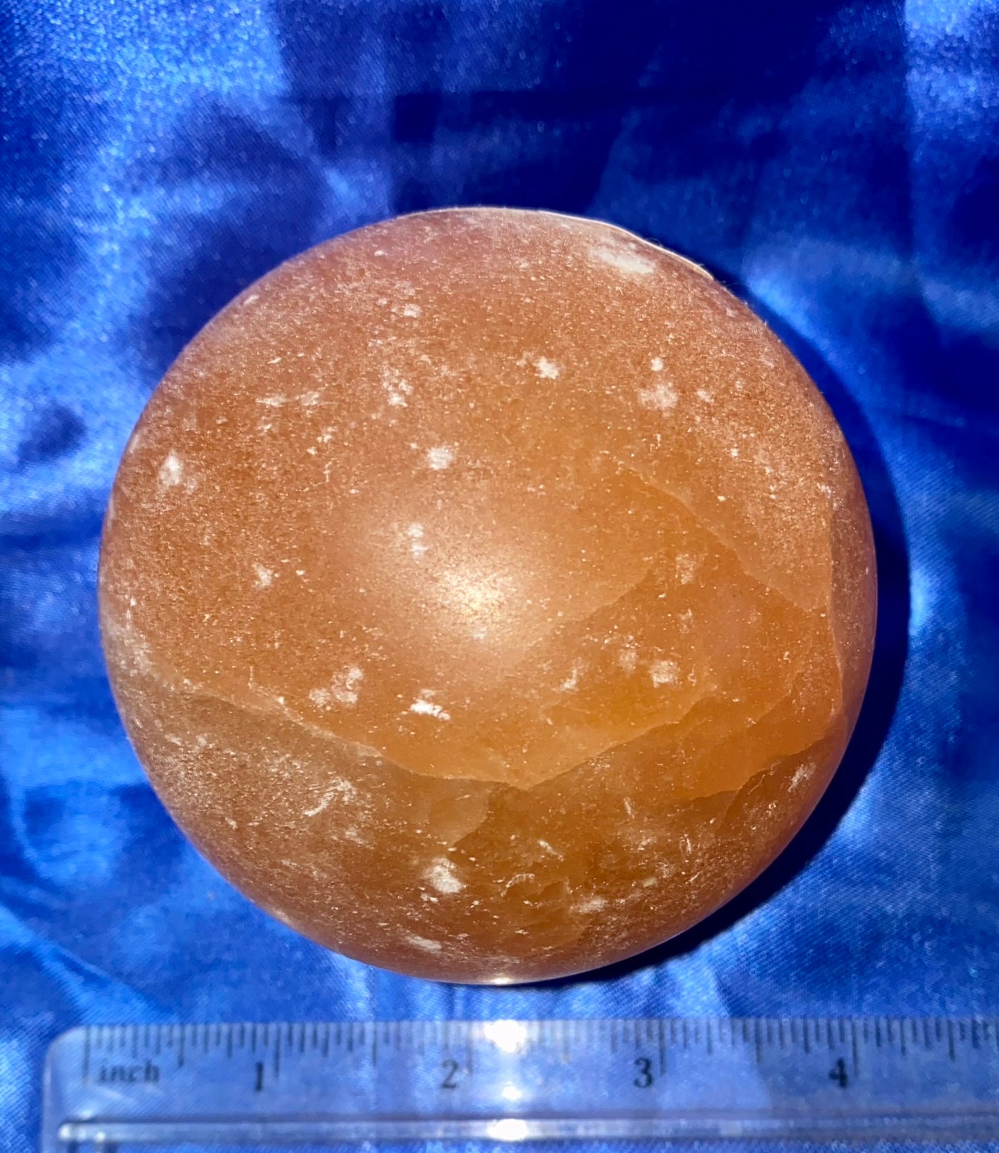 Himalayan Salt Sphere m1 Polished Halite Stone Sculpture