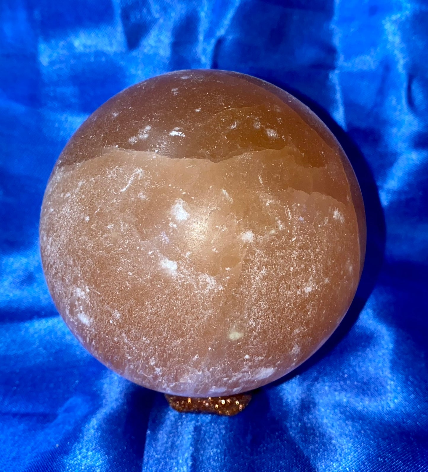 Himalayan Salt Sphere m1 Polished Halite Stone Sculpture