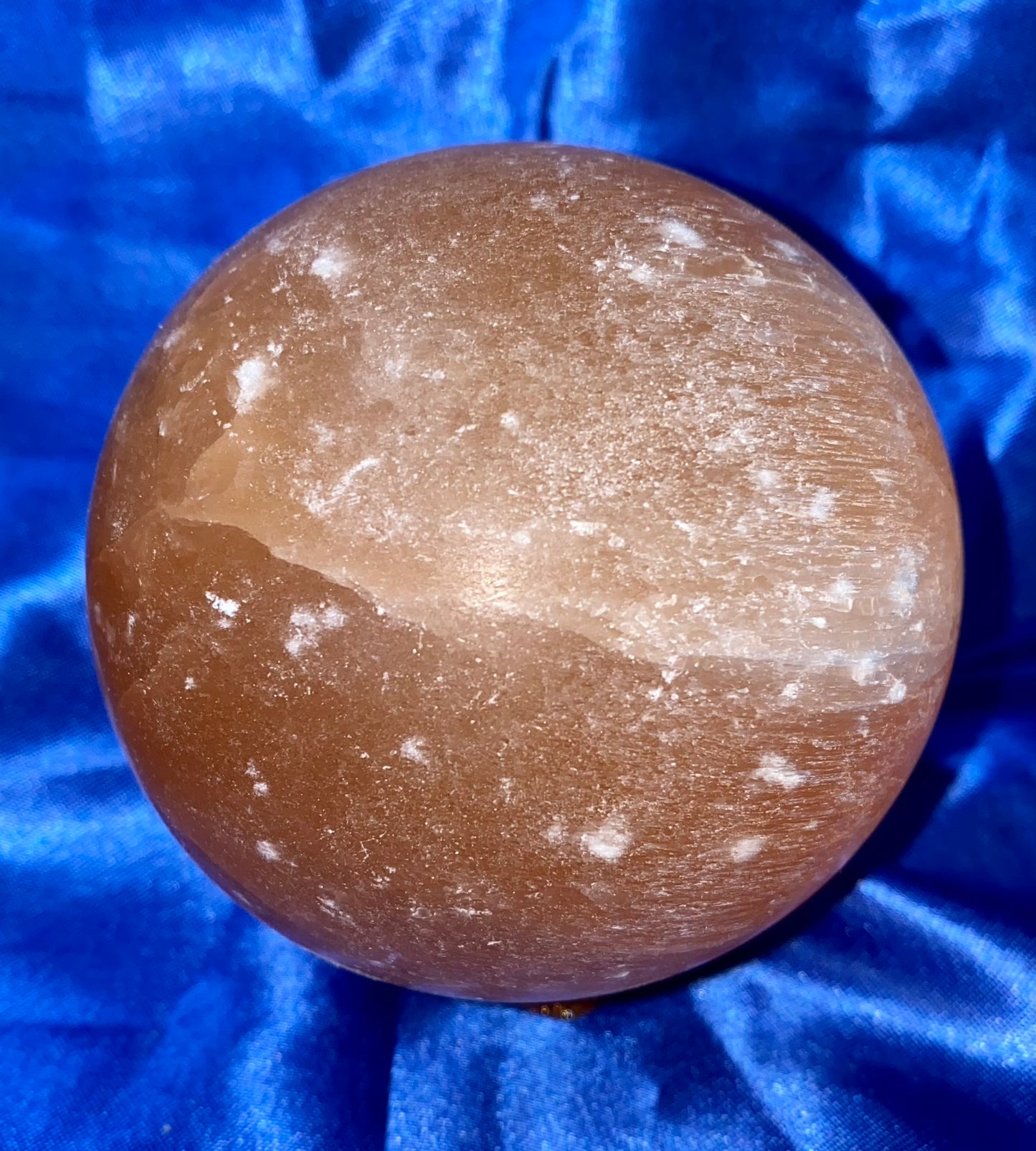 Himalayan Salt Sphere m1 Polished Halite Stone Sculpture