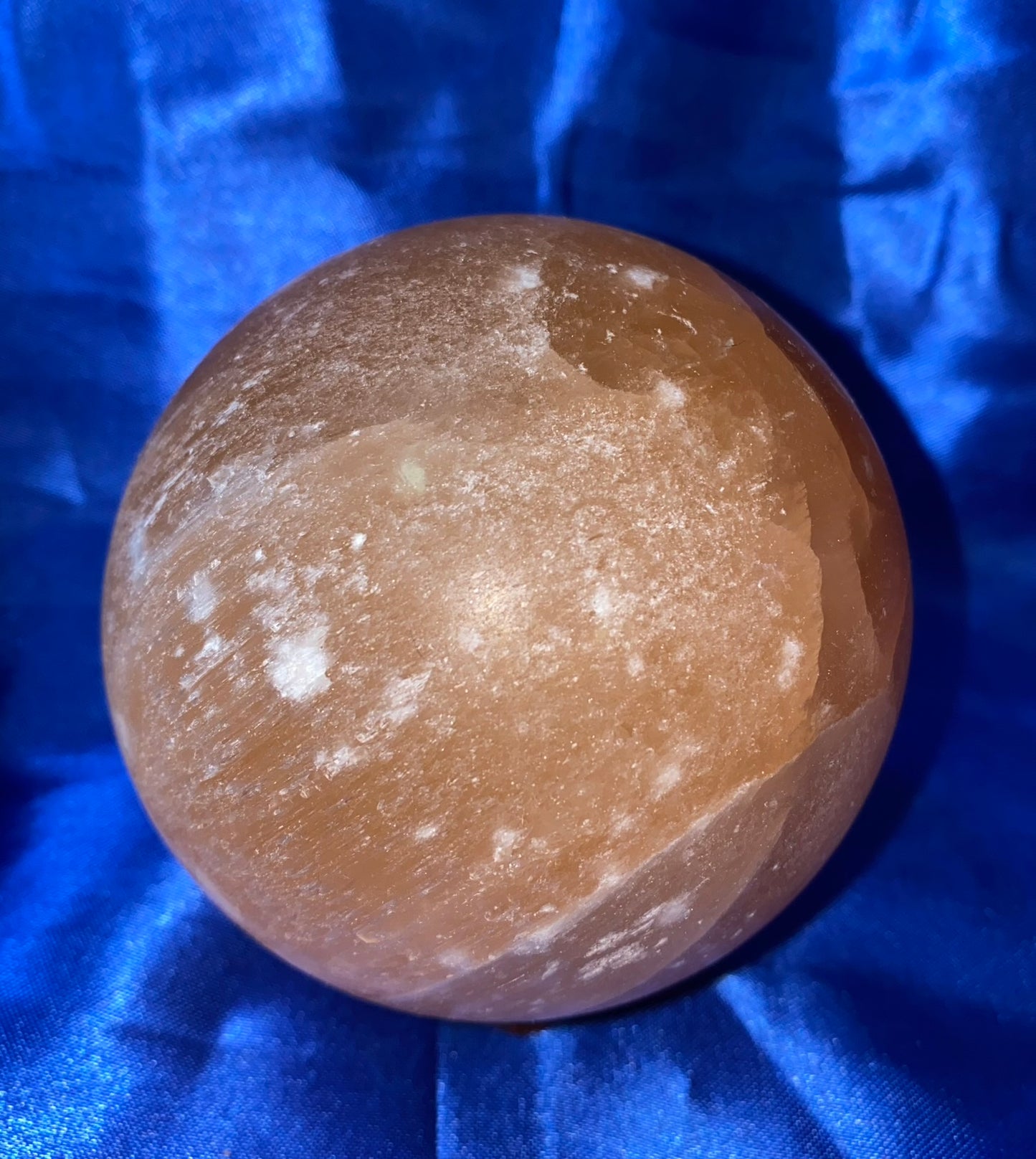 Himalayan Salt Sphere m1 Polished Halite Stone Sculpture