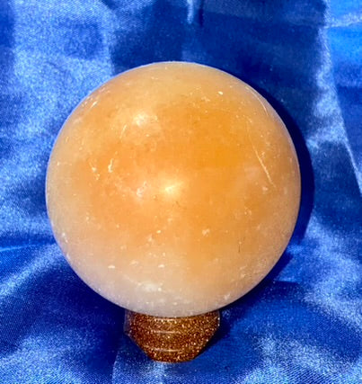 Himalayan Salt Sphere s1 Polished Halite Stone Sculpture