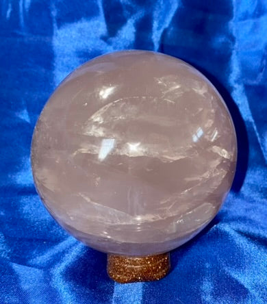 Star Rose Quartz Sphere 1m Asteriated Pink Quartz Sculpture