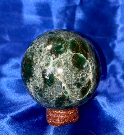 Emerald Sphere s1 polished green sculpture