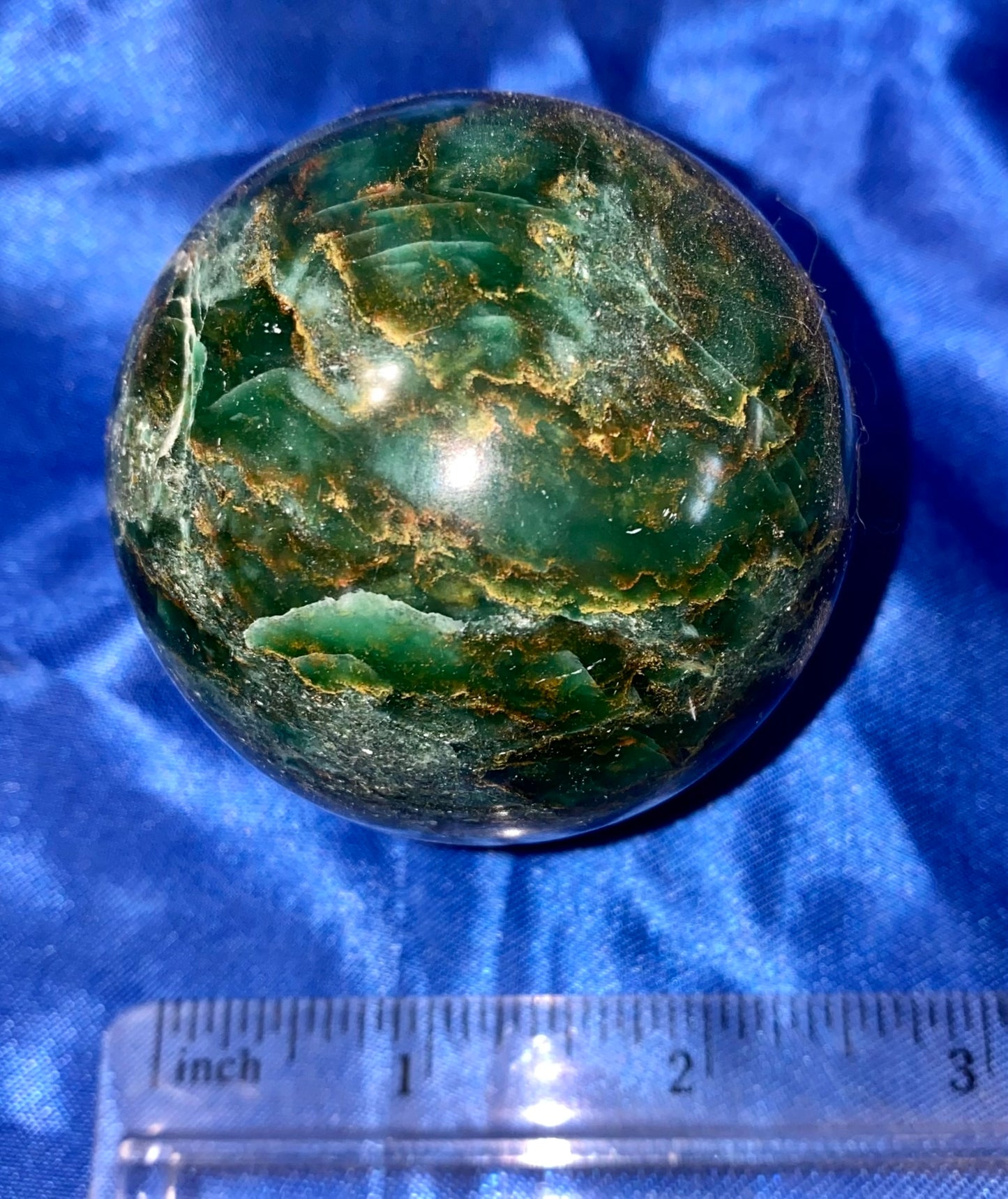 Emerald Sphere s1 polished green sculpture