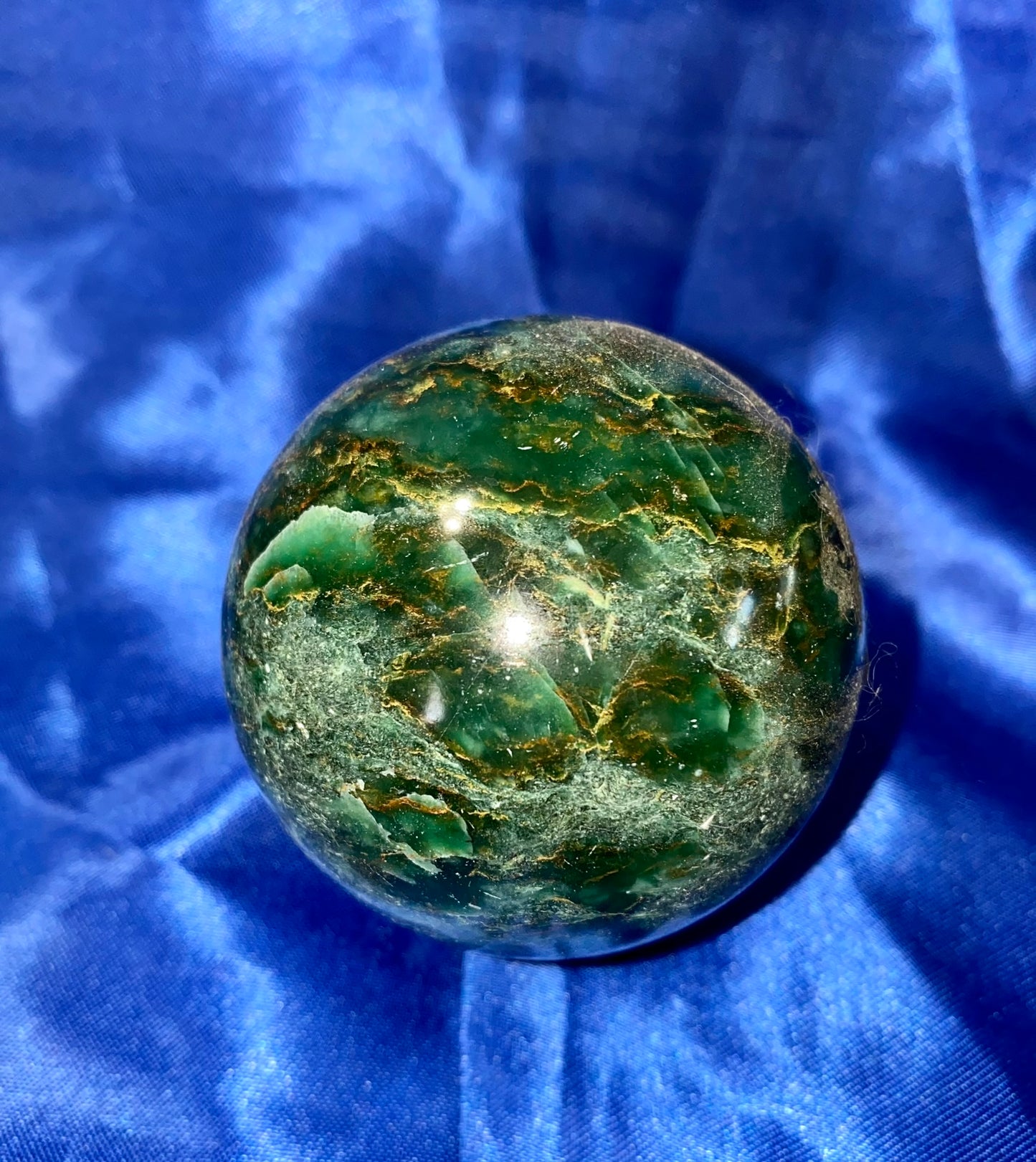 Emerald Sphere s1 polished green sculpture