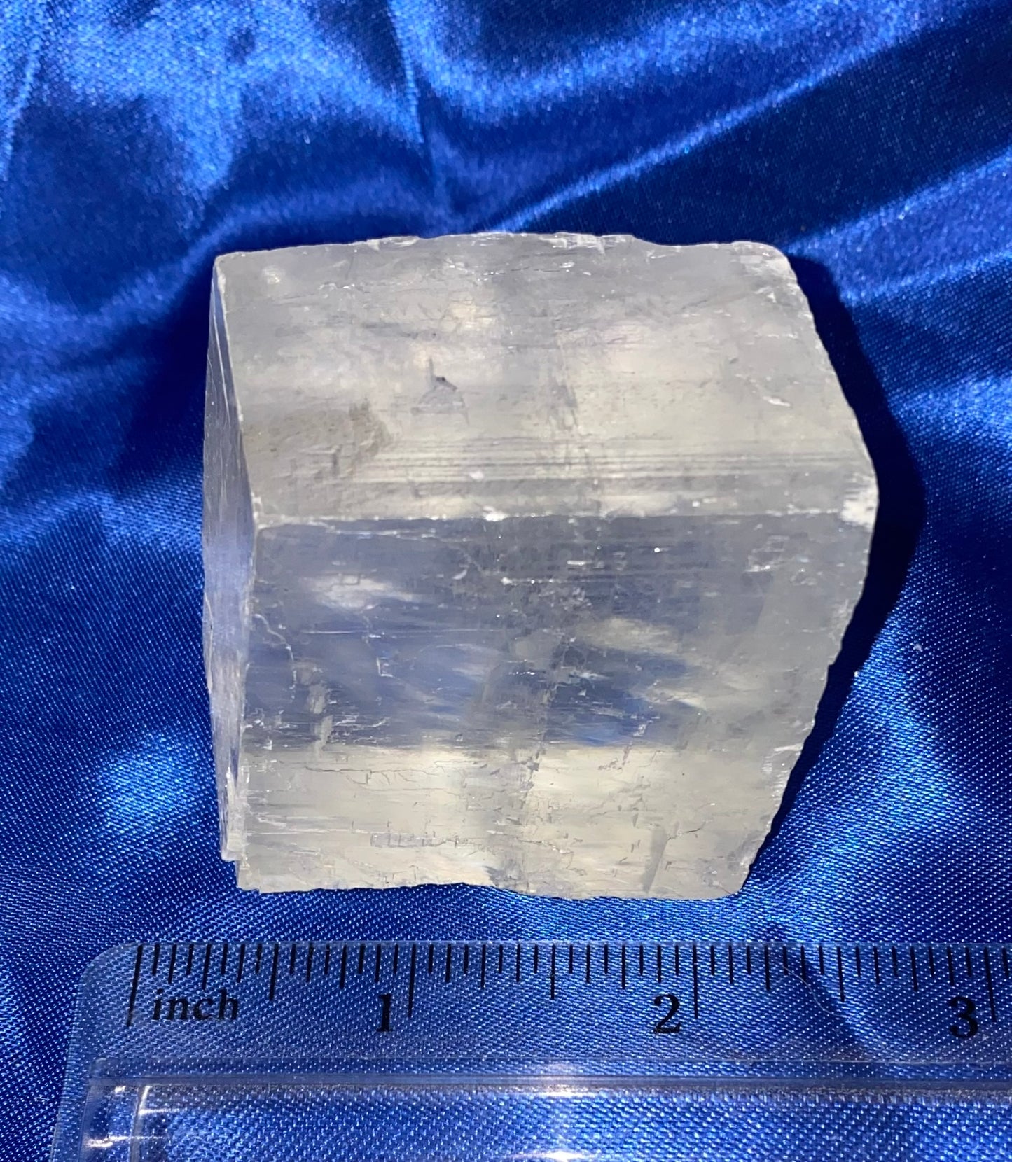 Optical Calcite Rhombohedron Freeform  - clear calcite Iceland Spar sculpture