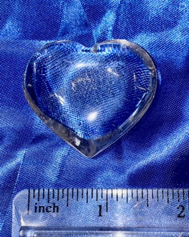 Clear Quartz Heart Figurine 2,3m polished stone sculpture