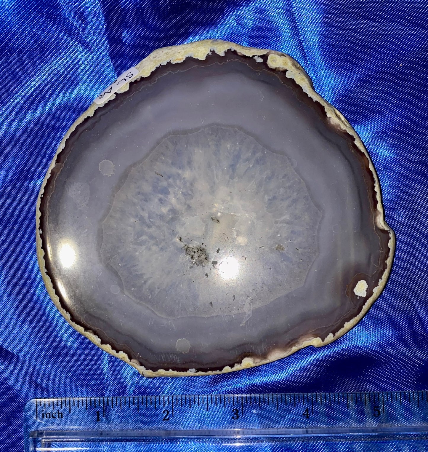 Thick Sliced Agate Slab 123 - polished multicolored crystal stone sculpture