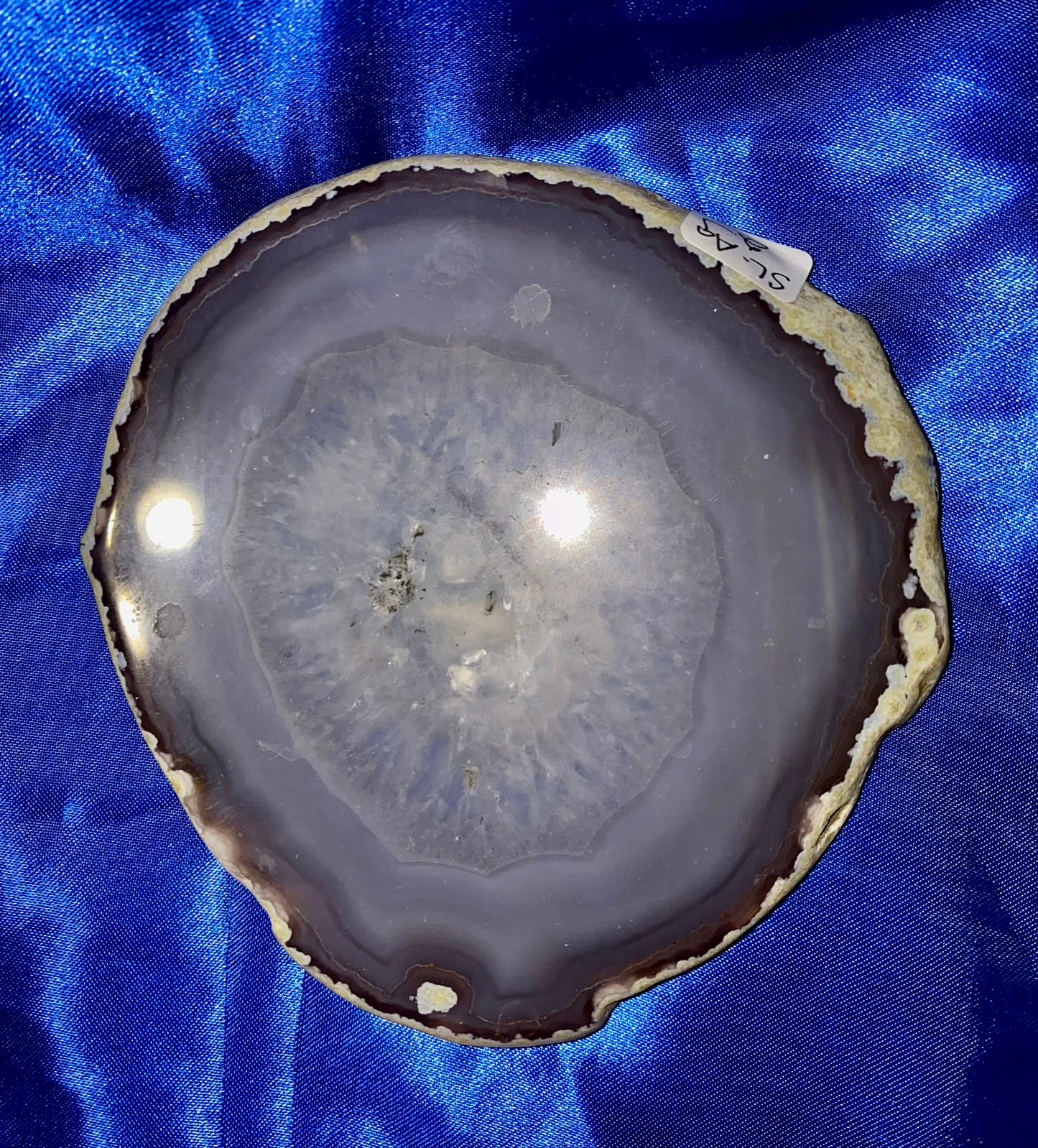 Thick Sliced Agate Slab 123 - polished multicolored crystal stone sculpture