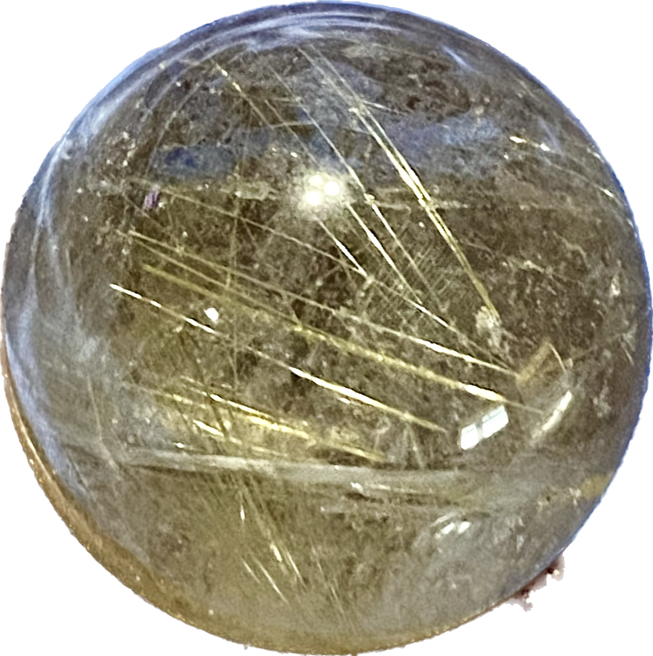 Rutilated Quartz Spheres tl - golden threads in clear quartz polished crystal sculptures