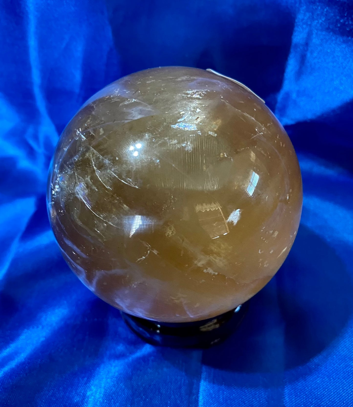 Honey Calcite Sphere m3 Polished Golden Calcite