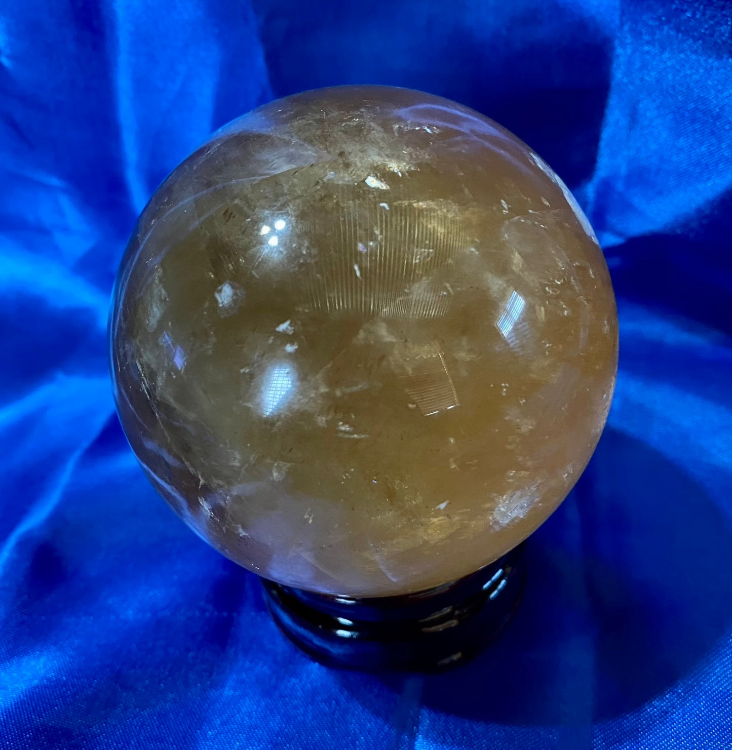 Honey Calcite Sphere m3 Polished Golden Calcite