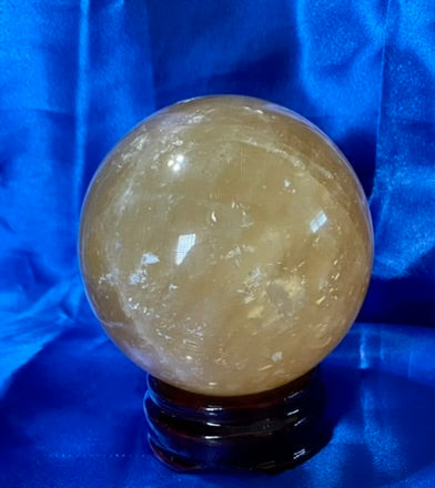 Honey Calcite Sphere m4 Polished Golden Calcite