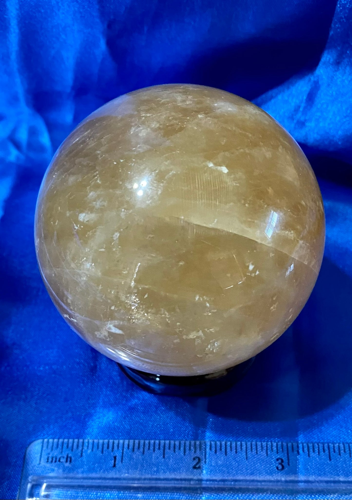 Honey Calcite Sphere m4 Polished Golden Calcite