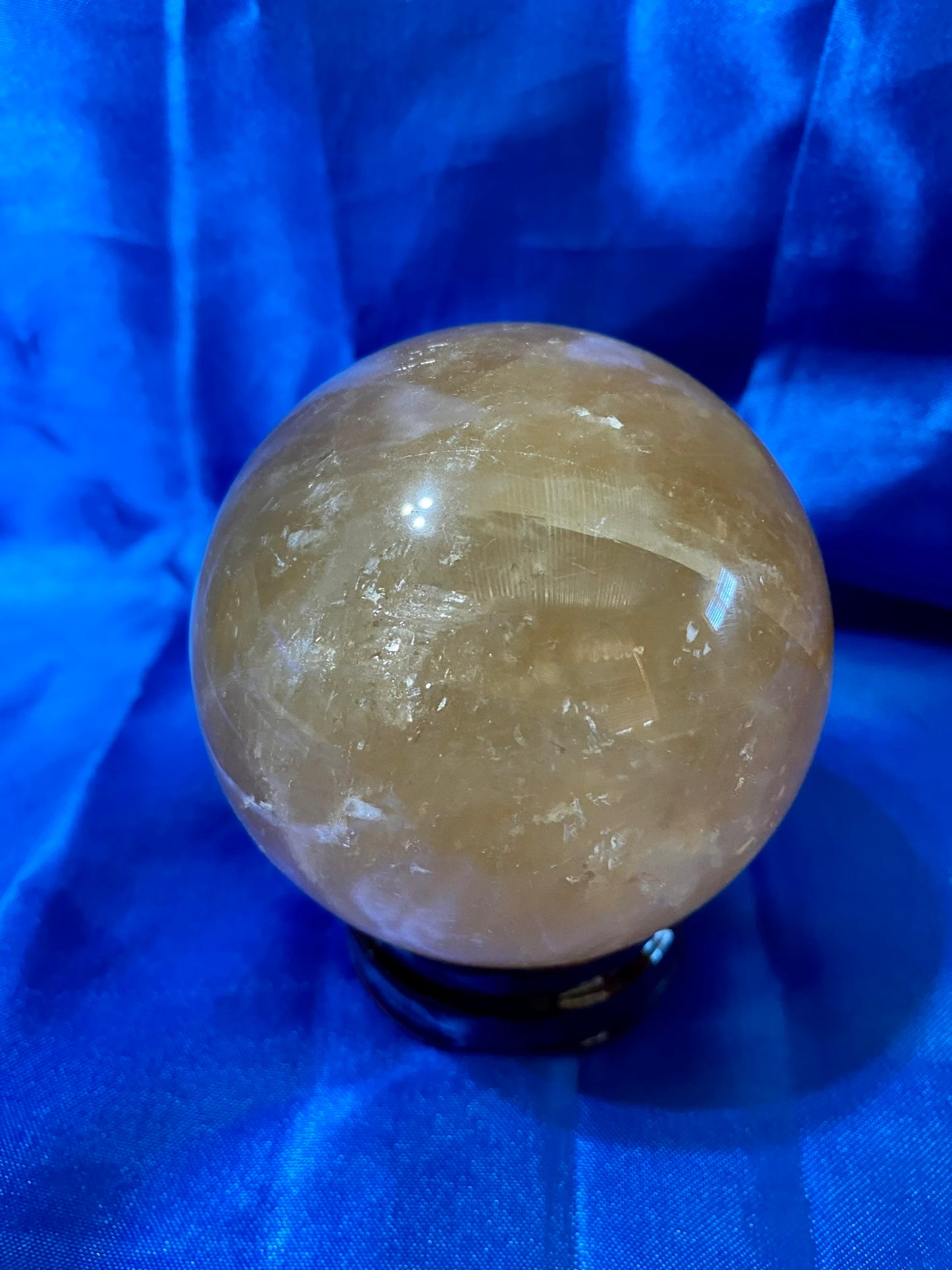 Honey Calcite Sphere m4 Polished Golden Calcite