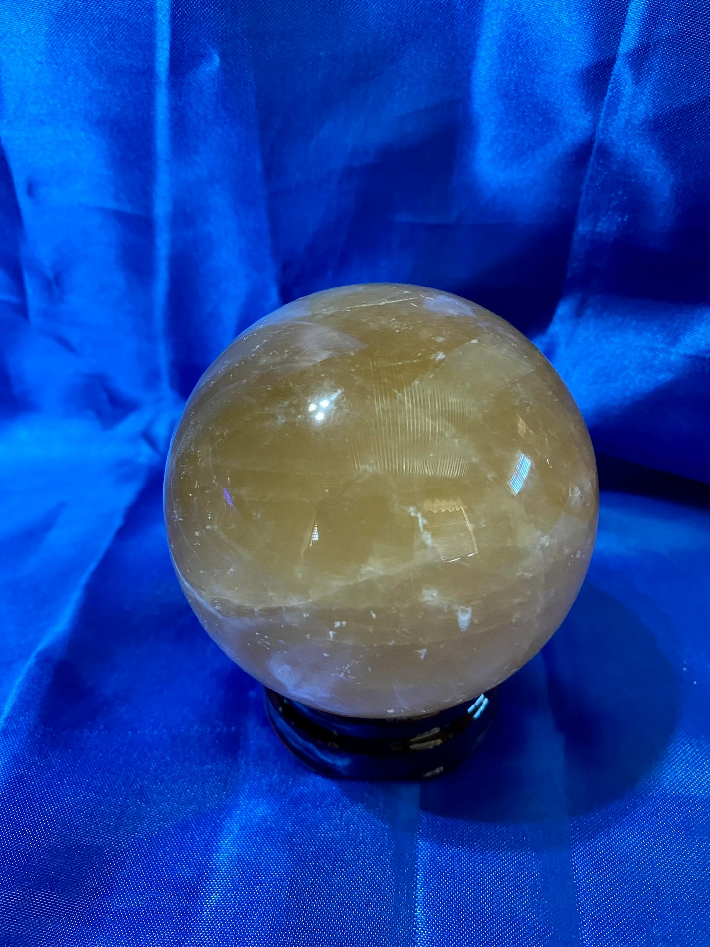 Honey Calcite Sphere m4 Polished Golden Calcite