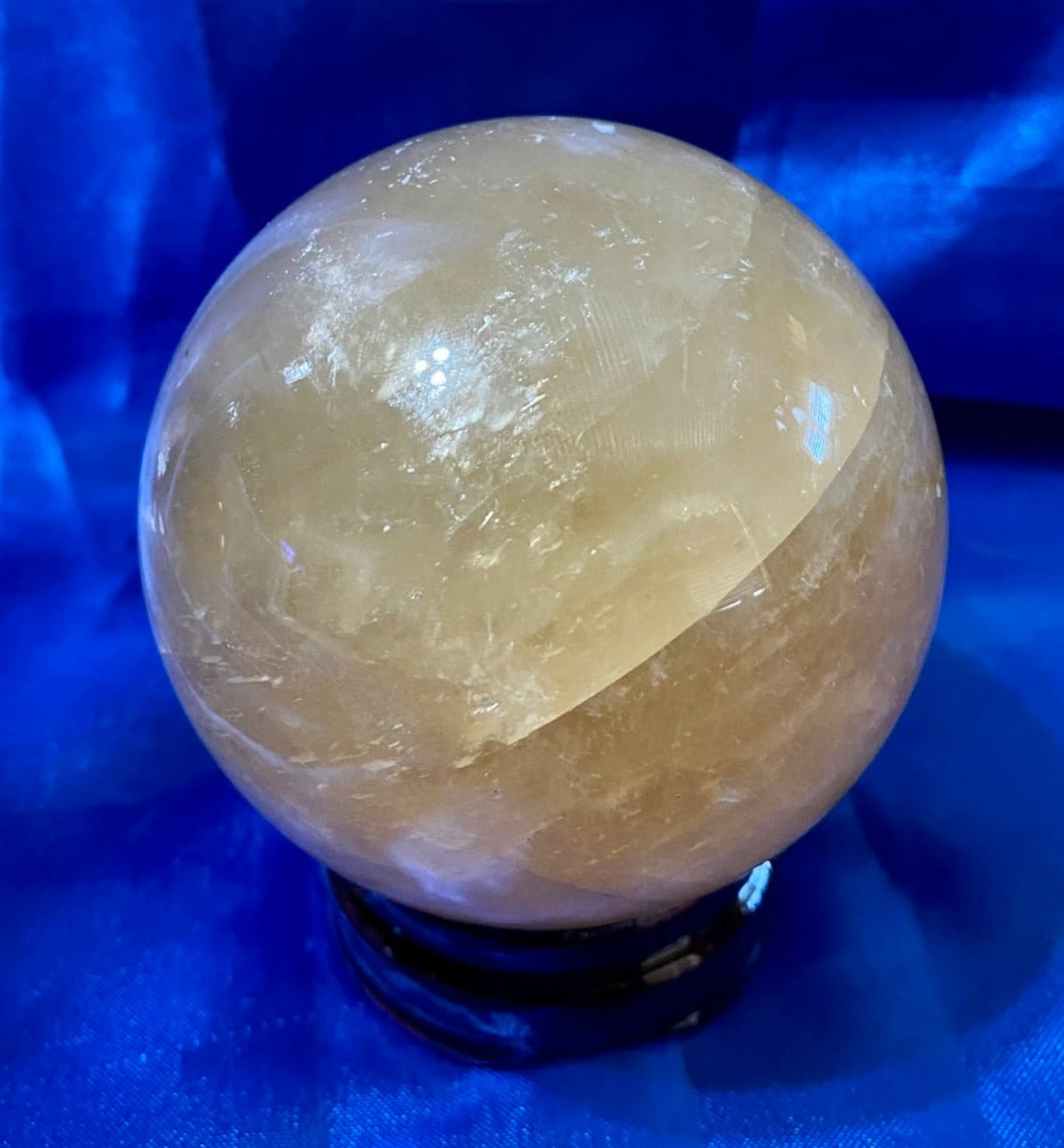 Honey Calcite Sphere m4 Polished Golden Calcite