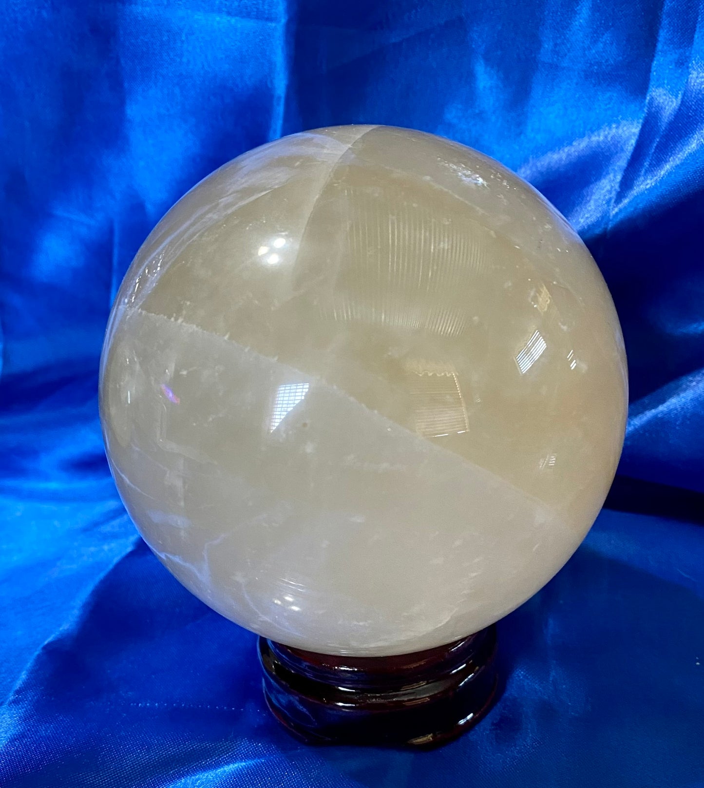 Honey Calcite Sphere L1 Polished Golden Calcite