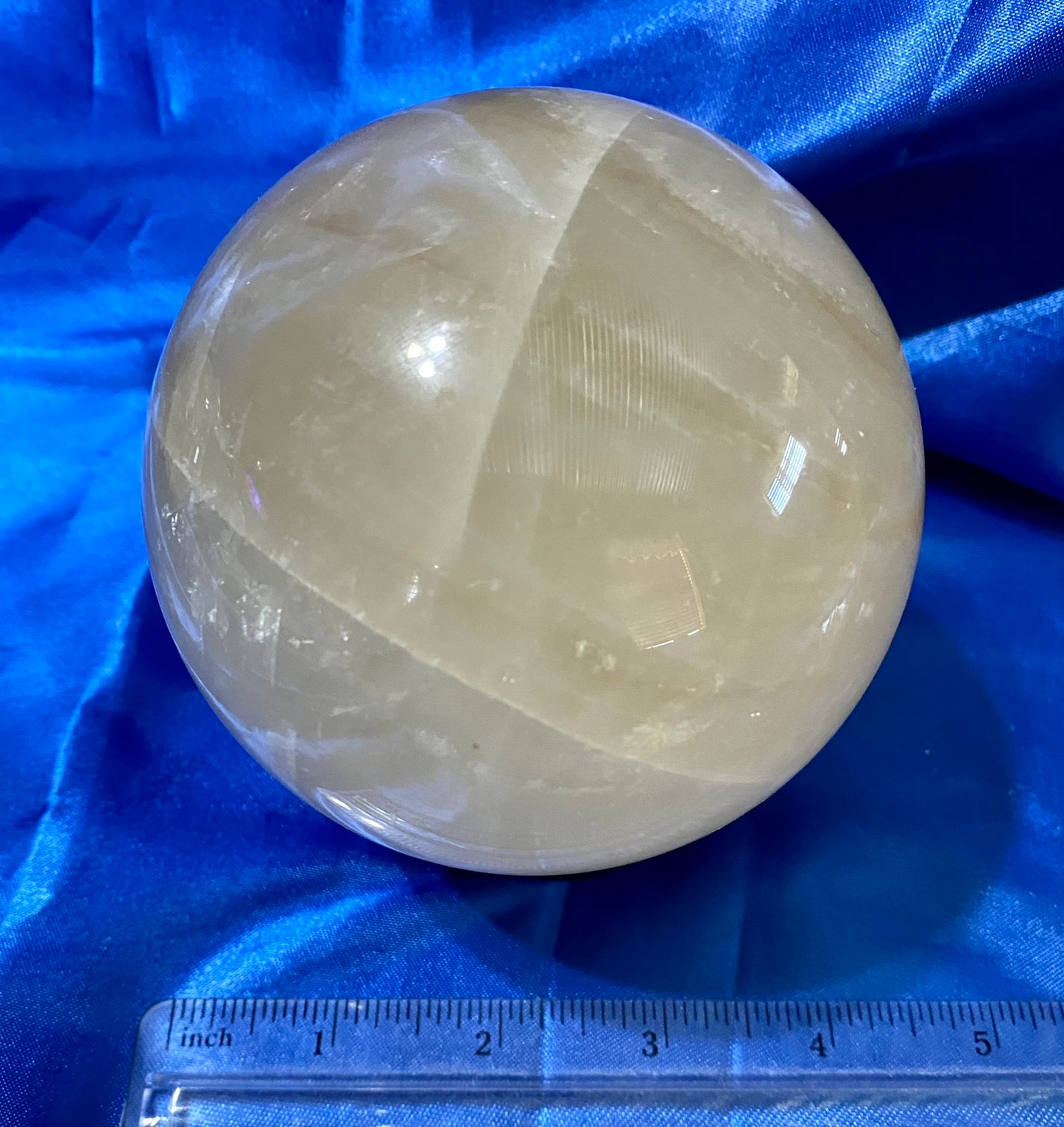 Honey Calcite Sphere L1 Polished Golden Calcite