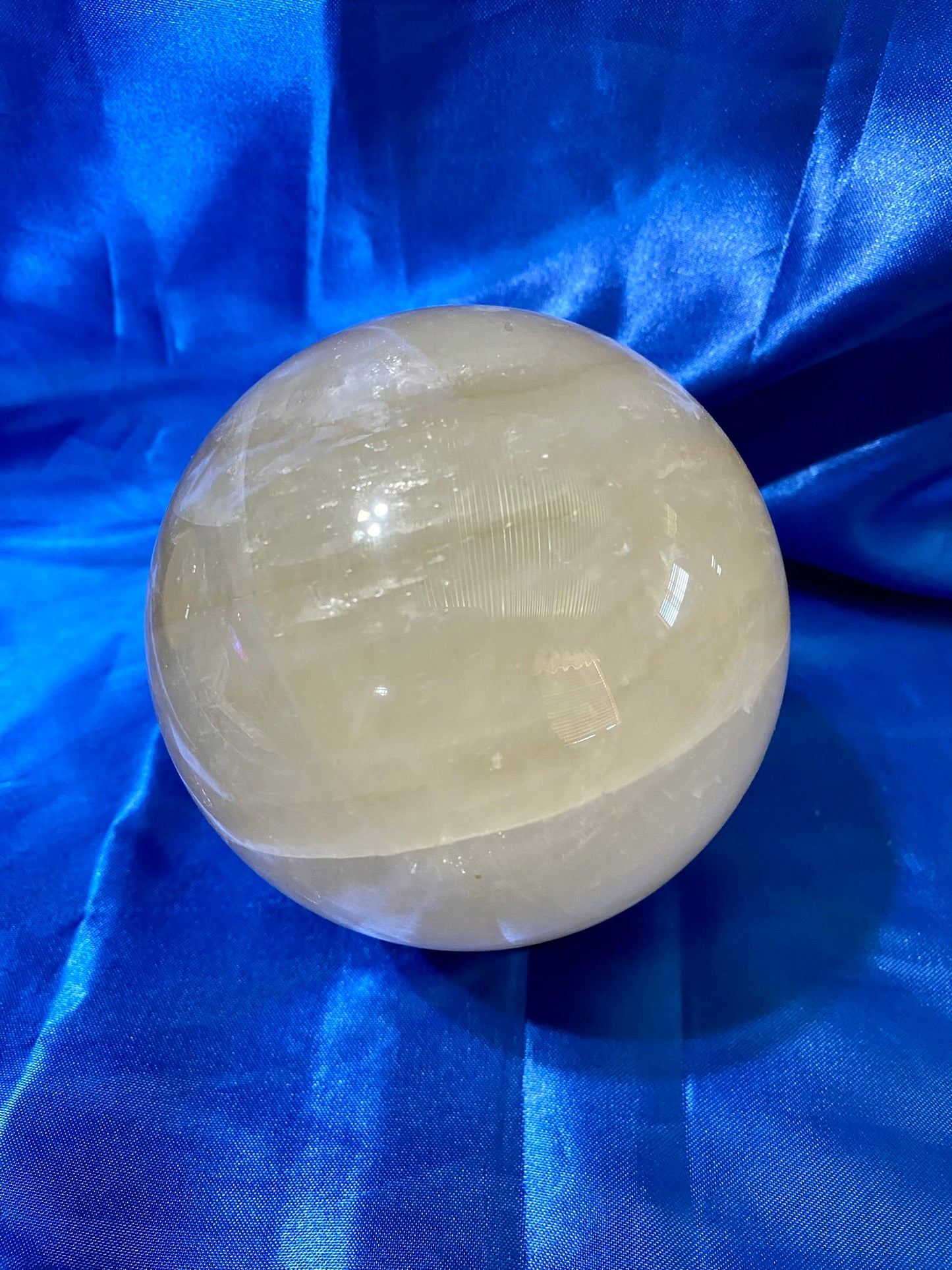 Honey Calcite Sphere L1 Polished Golden Calcite