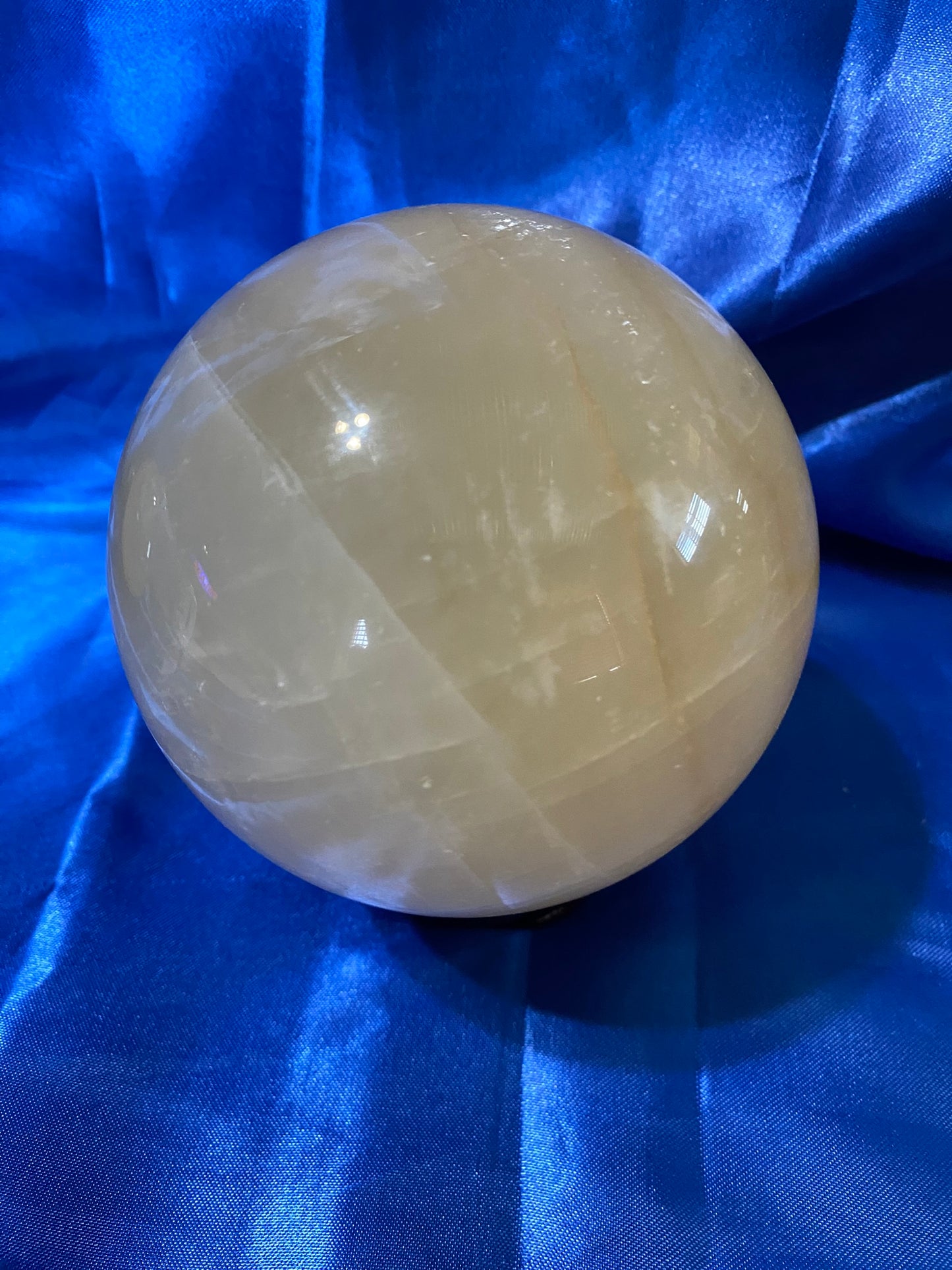 Honey Calcite Sphere L1 Polished Golden Calcite