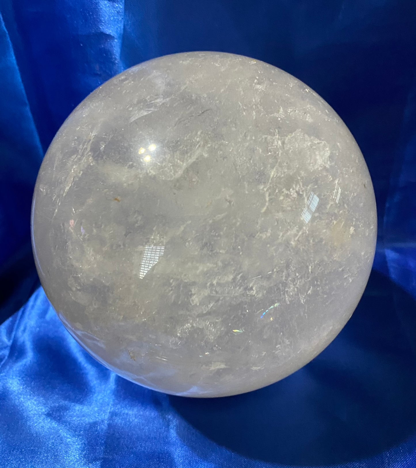 Clear Calcite Sphere L4 (AKA Iceland Spar or Optical Calcite) Polished Stone sculpture