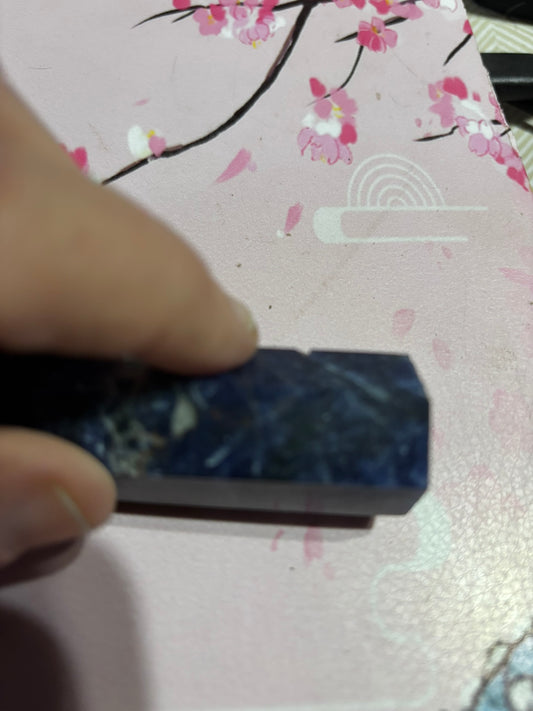 Sunset Sodalite Point lg (small chip = discount)