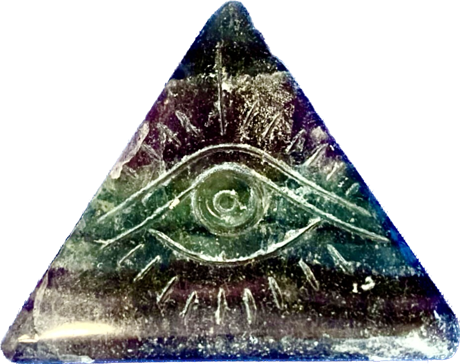 Rainbow Fluorite "Eye of Providence" Figure