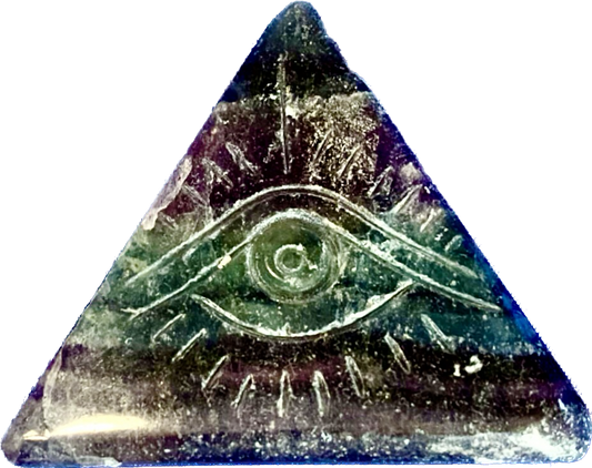 Rainbow Fluorite "Eye of Providence" Figure