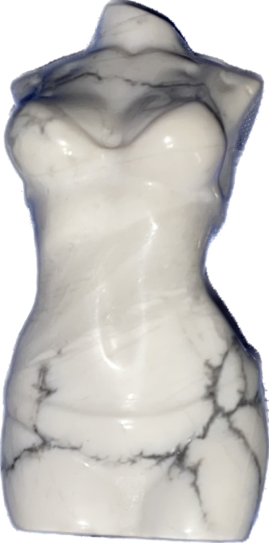 Howlite Woman Torso Figurine