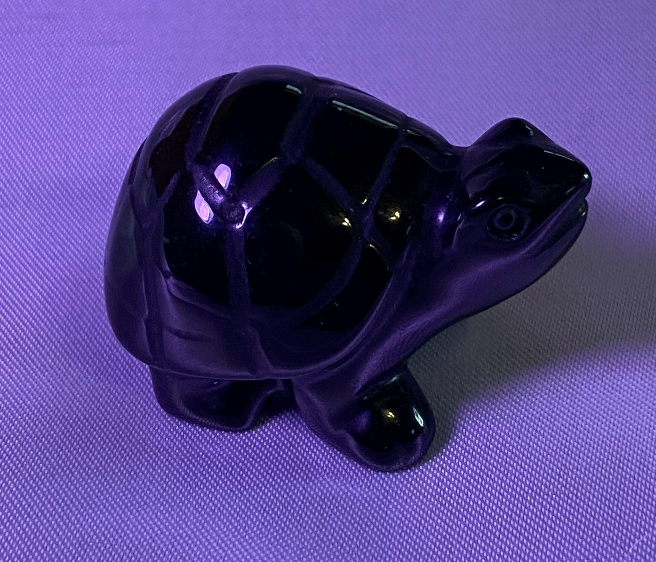 Golden Obsidian Turtle Figurine