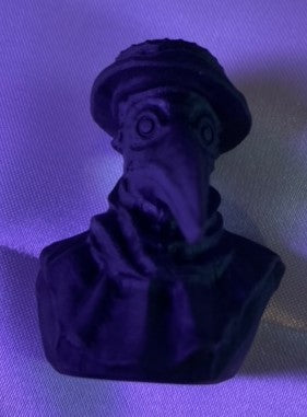 Obsidian Plague Doctor figurine