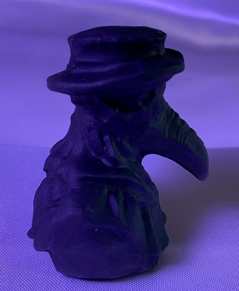 Obsidian Plague Doctor figurine