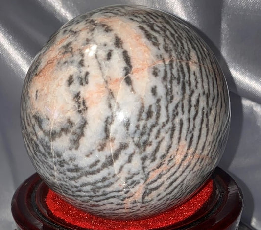 Pink Zebra Jasper Sphere