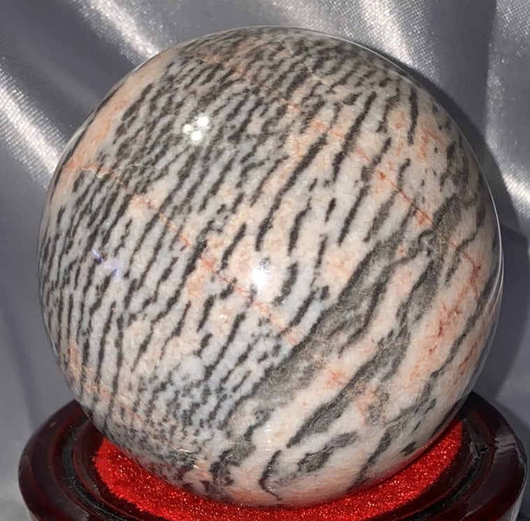 Pink Zebra Jasper Sphere