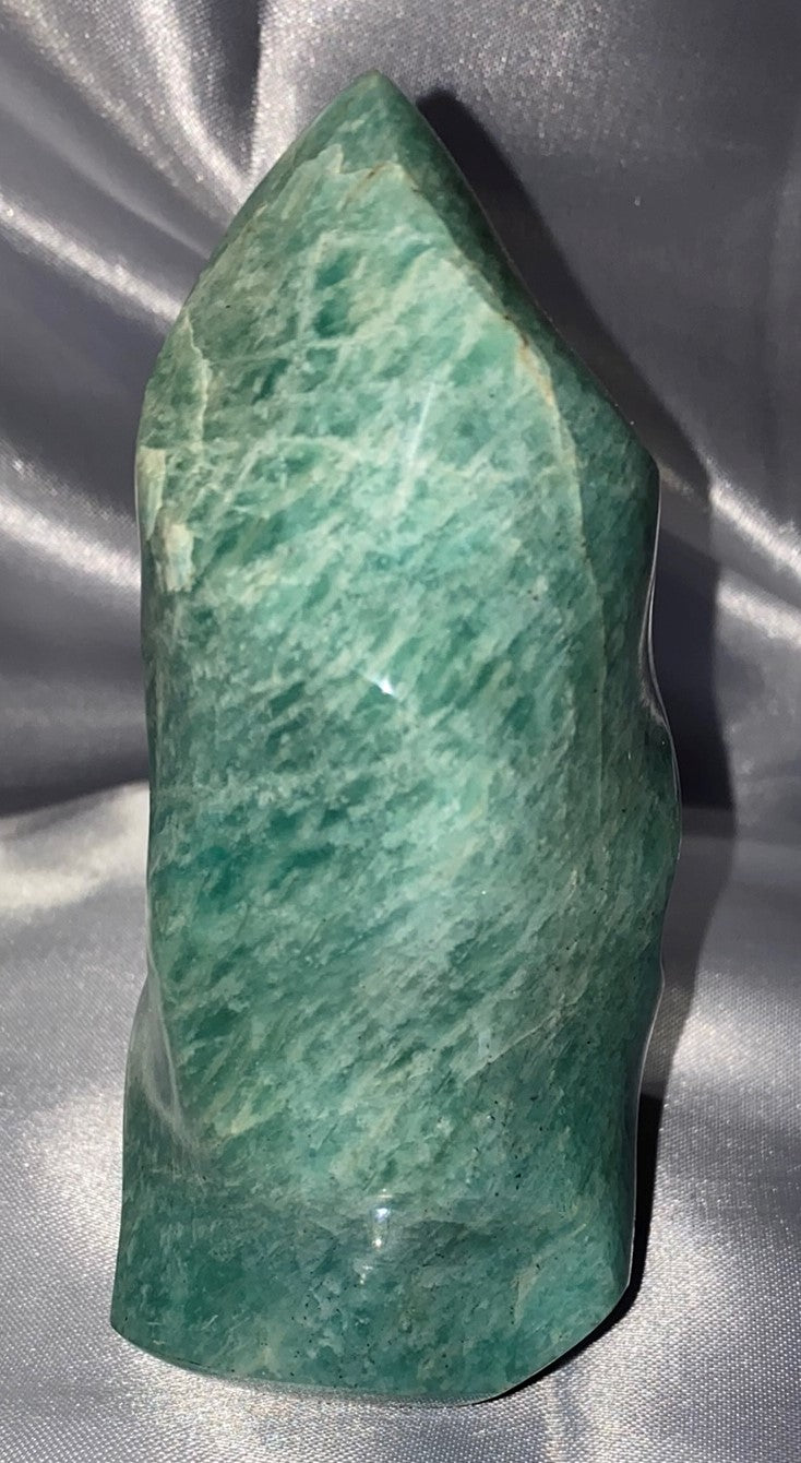 Amazonite Flame Sculpture