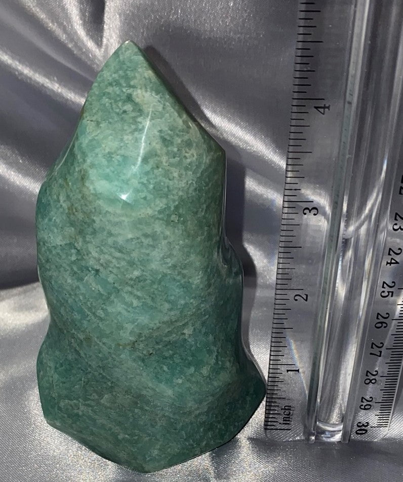 Amazonite Flame Sculpture