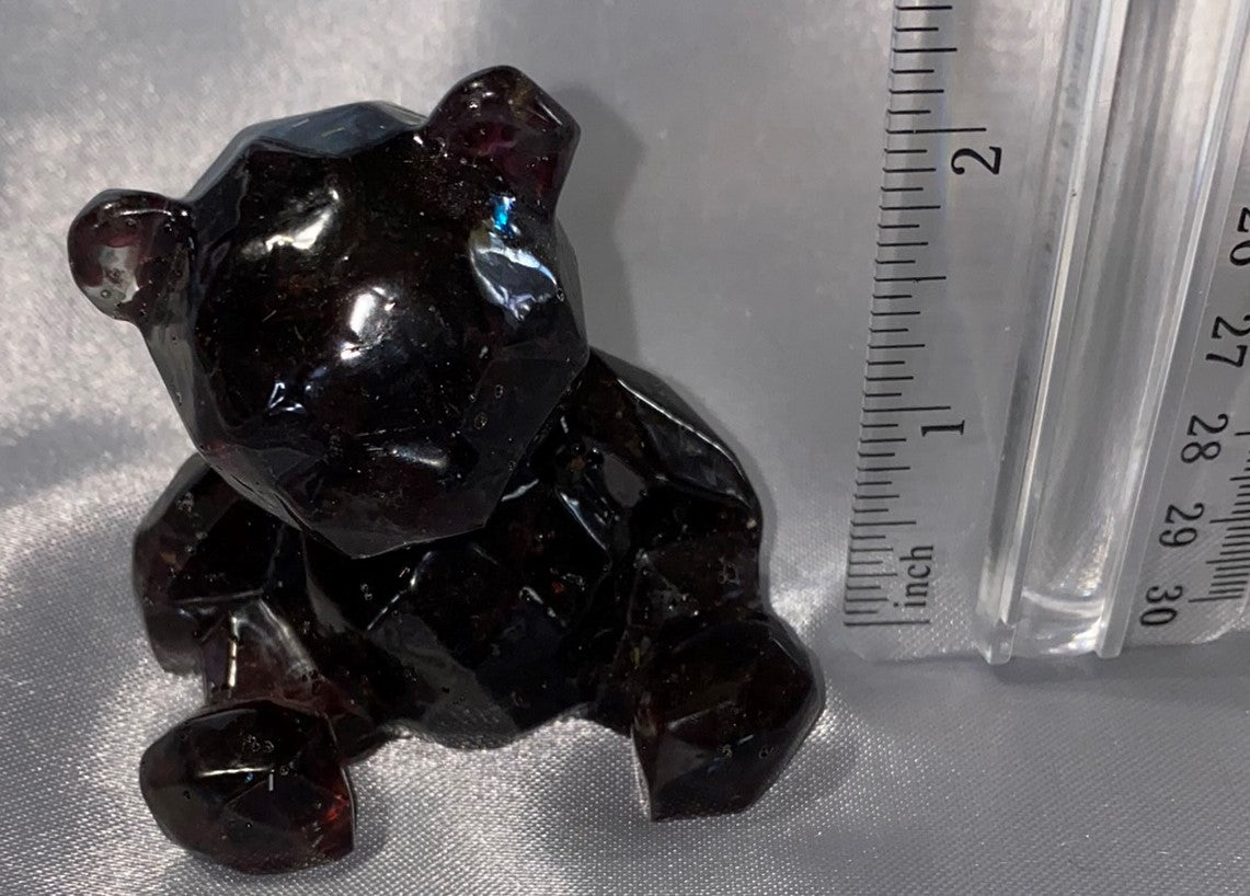 Resin Bear Figurine (Smoky Quartz filled)