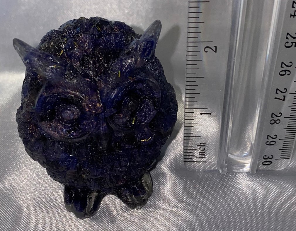 Resin Owl Figurine (Sodalite Filled)