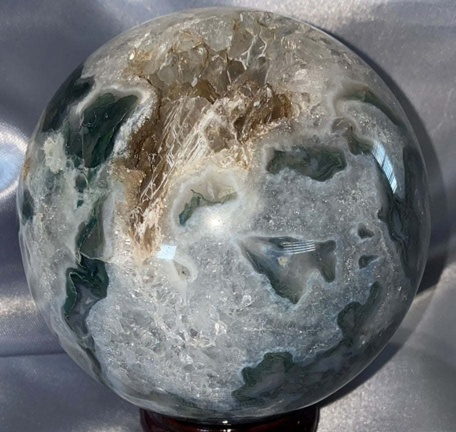 Moss Agate Sphere - large